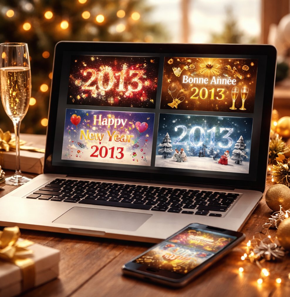 Cartes Virtuelles Innovantes pour Souhaiter une Bonne Année 2013